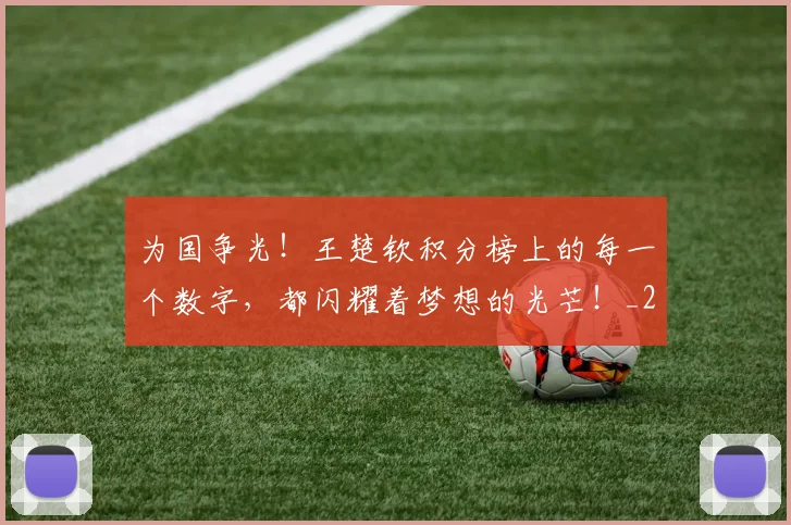 为国争光！王楚钦积分榜上的每一个数字，都闪耀着梦想的光芒！_20260703205748